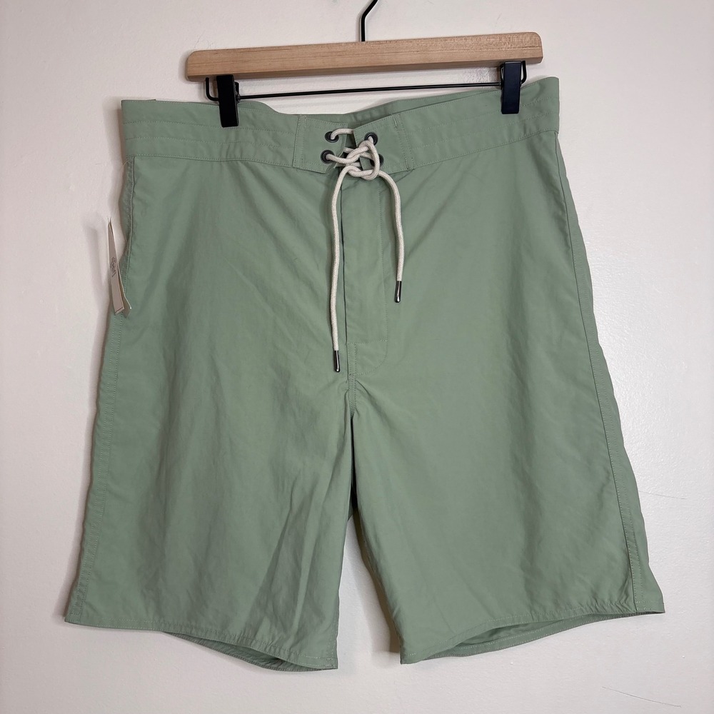 Double RL Ralph Lauren‎ Sage Green Nylon Board Shorts Swim Trunks Size 34 NWT
